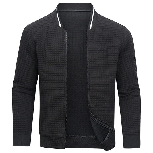 Men's Slim Fit Zip Front Bomber Jacket-Rilvee
