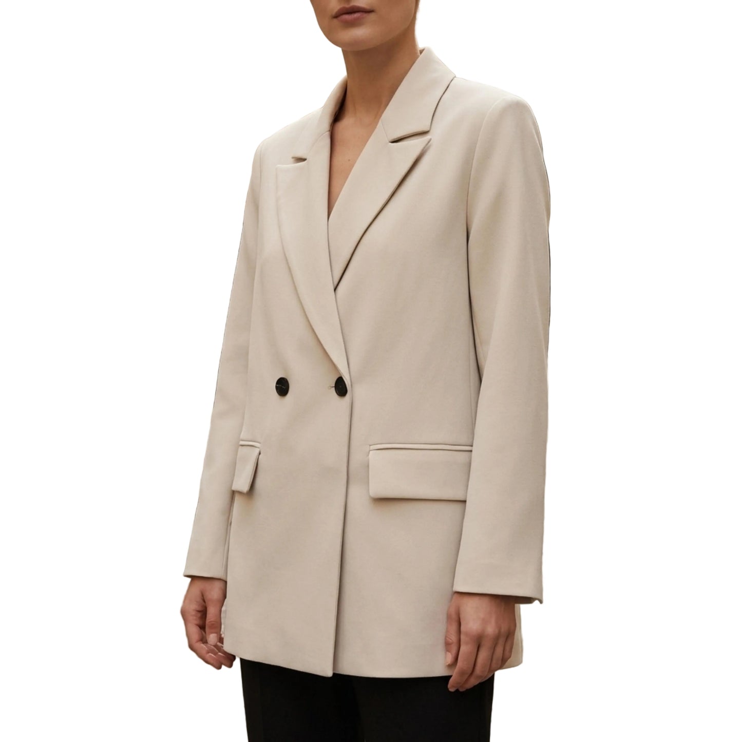 Women's Double-Breasted Oversized Blazer-Rilvee