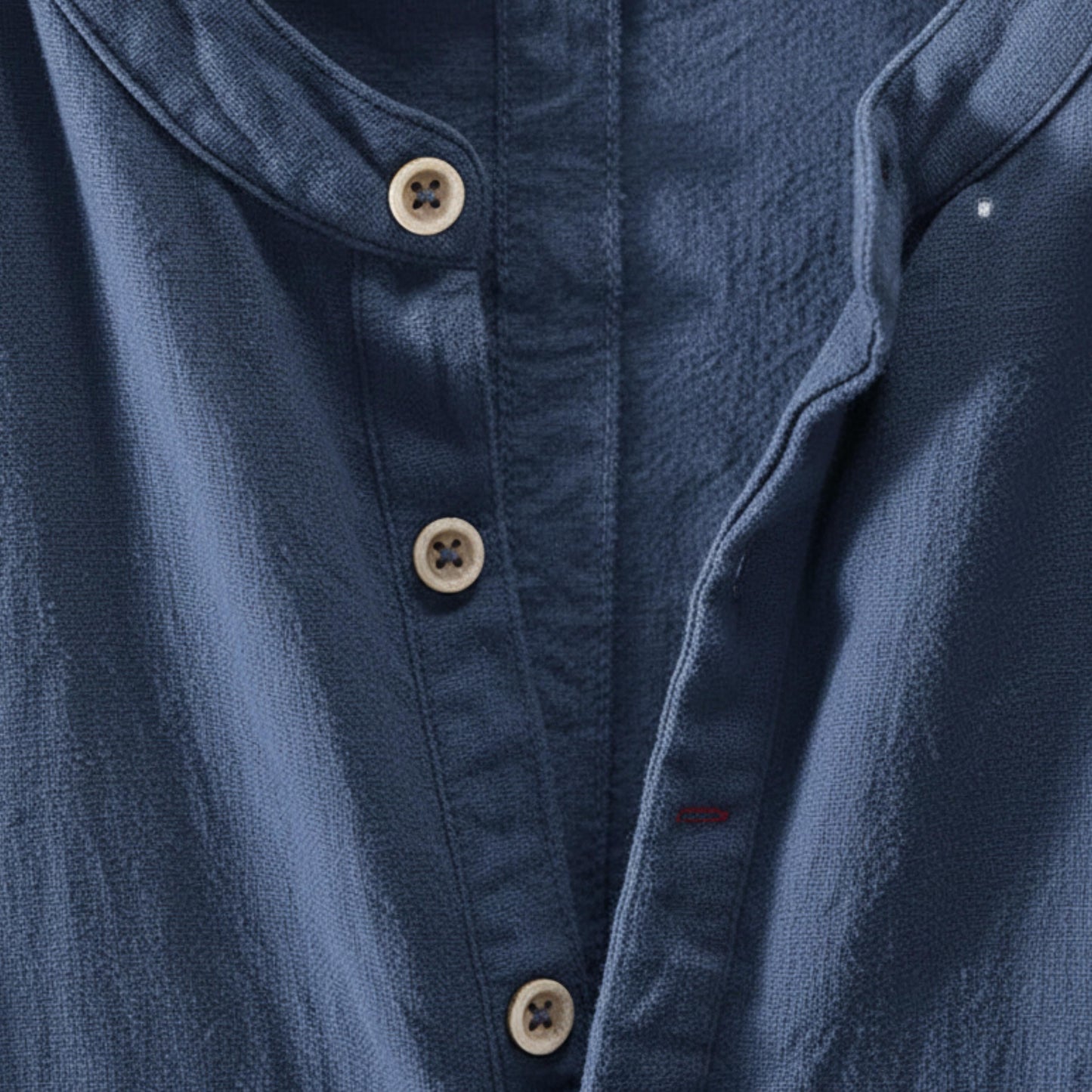 Men's Band Collar Short Sleeve Shirt-Rilvee