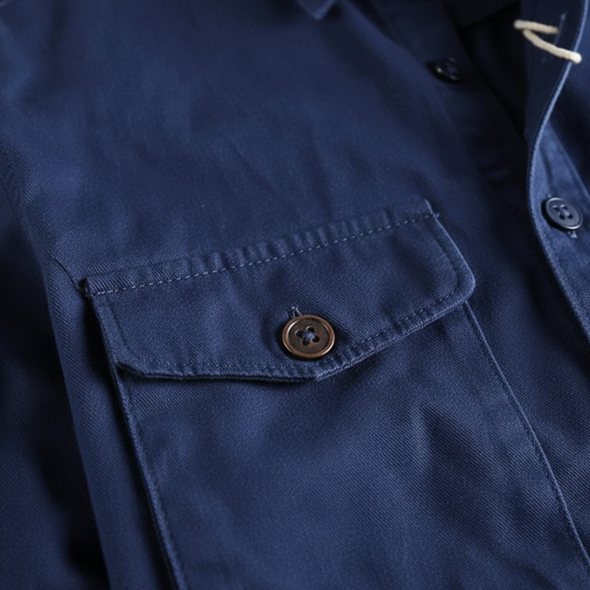 Men's Classic Long Sleeve Shirt with Twin Chest Pockets-Rilvee