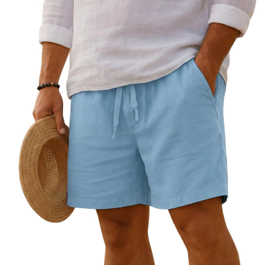 Men's Elastic Waist Shorts with Drawstring-Rilvee