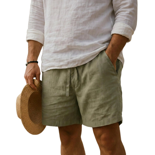 Men's Elastic Waist Shorts with Drawstring-Rilvee
