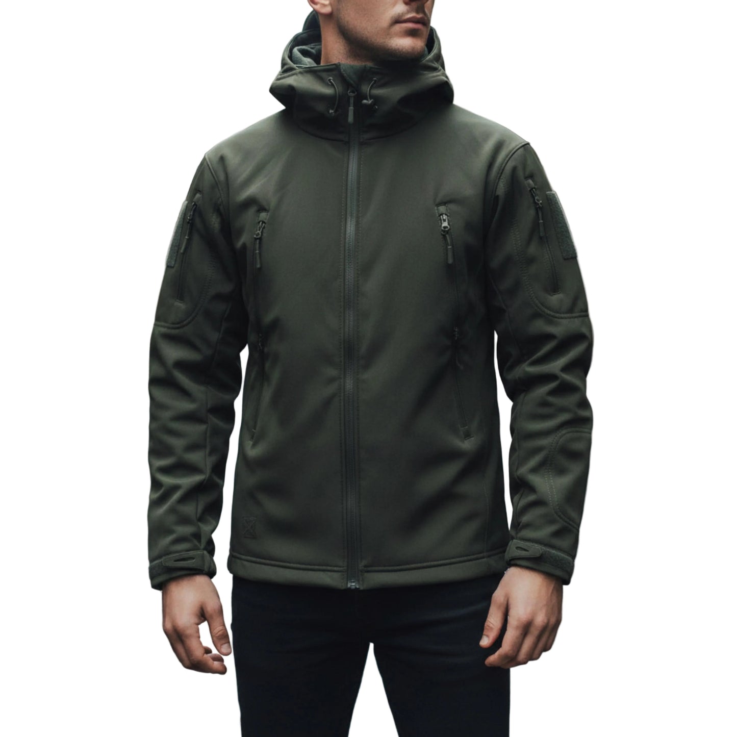 Men's Hooded Zip Jacket with Multiple Pockets-Rilvee