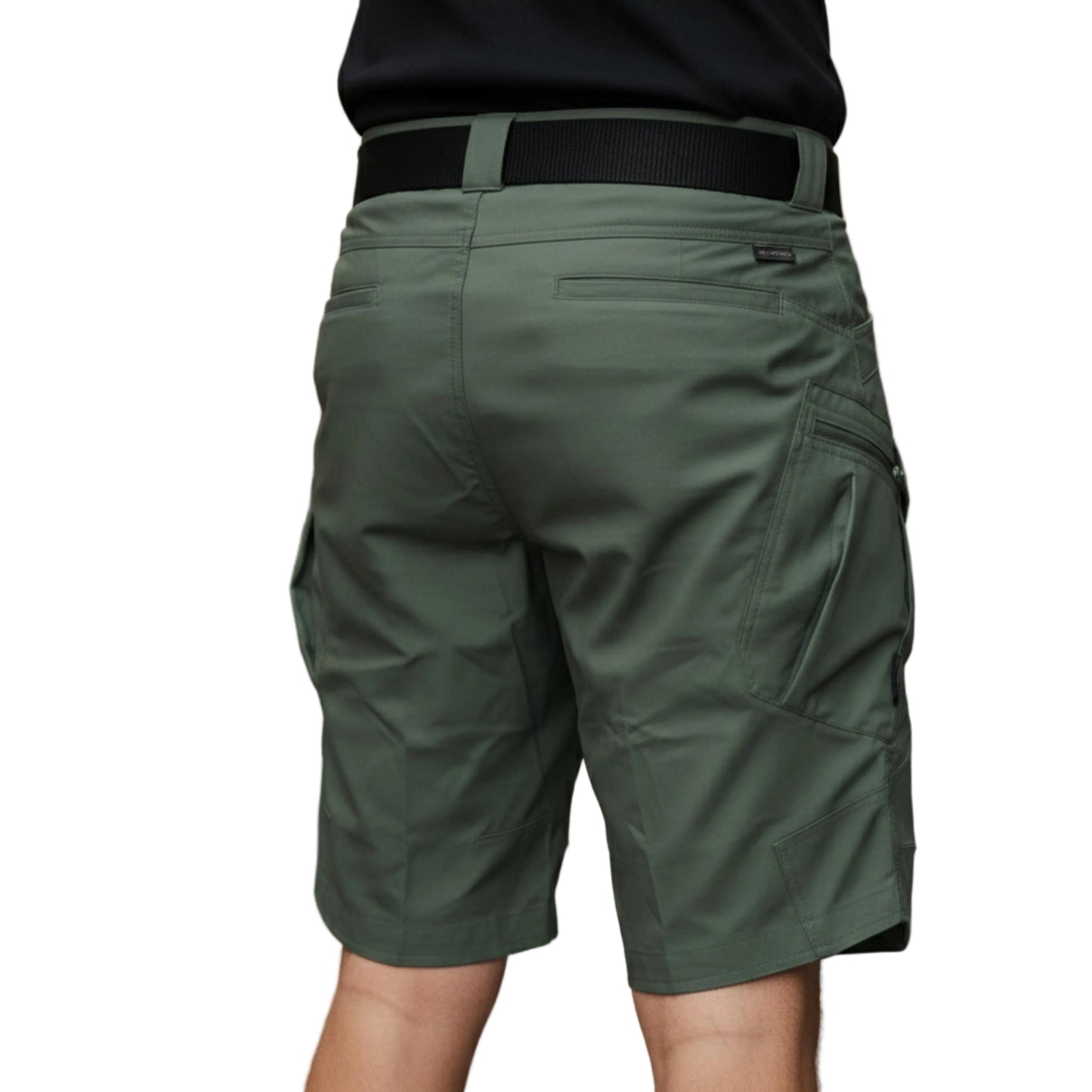 Men's Knee-Length Cargo Shorts with Utility Pockets-Rilvee