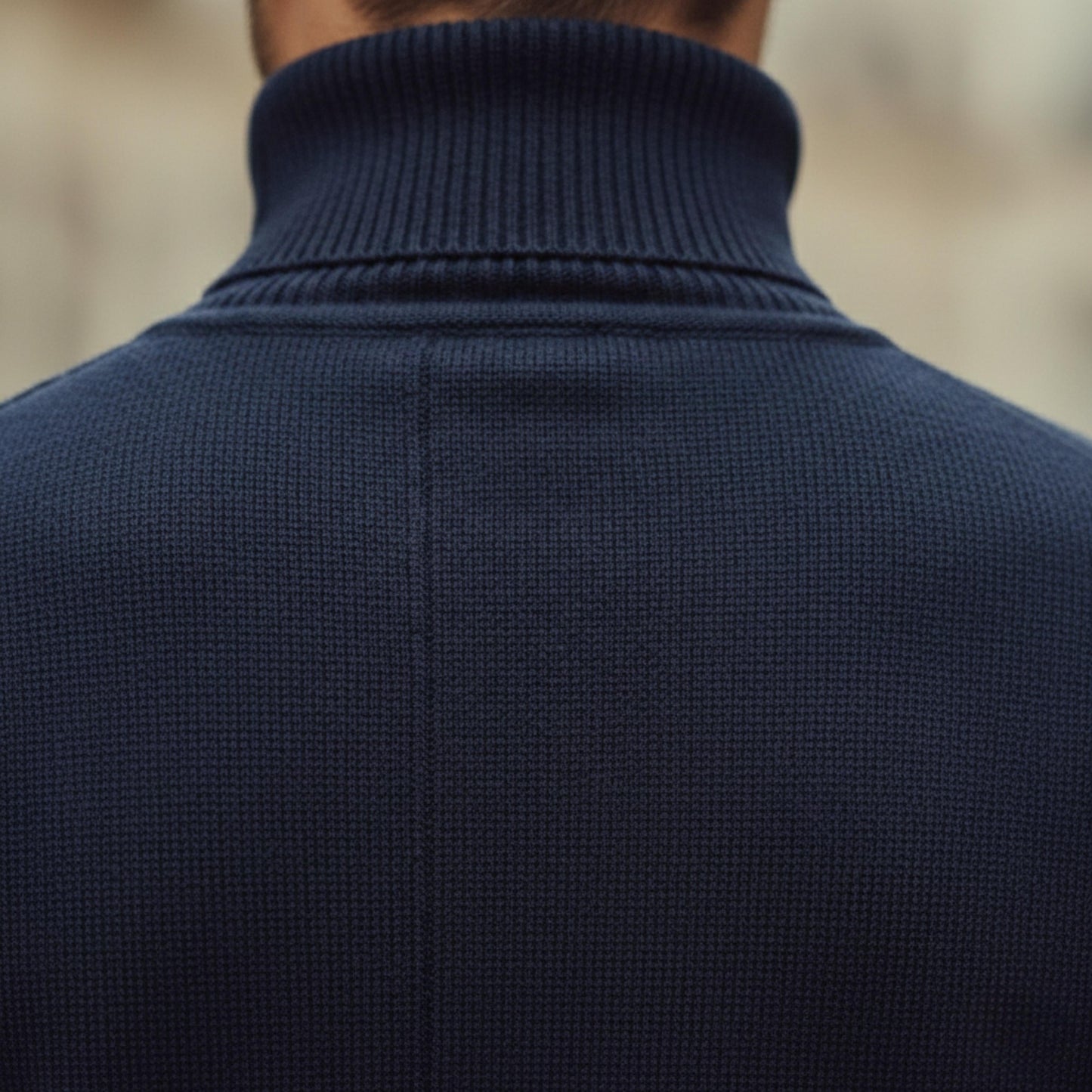 Men's Knit Turtleneck Sweater Long Sleeve-Rilvee