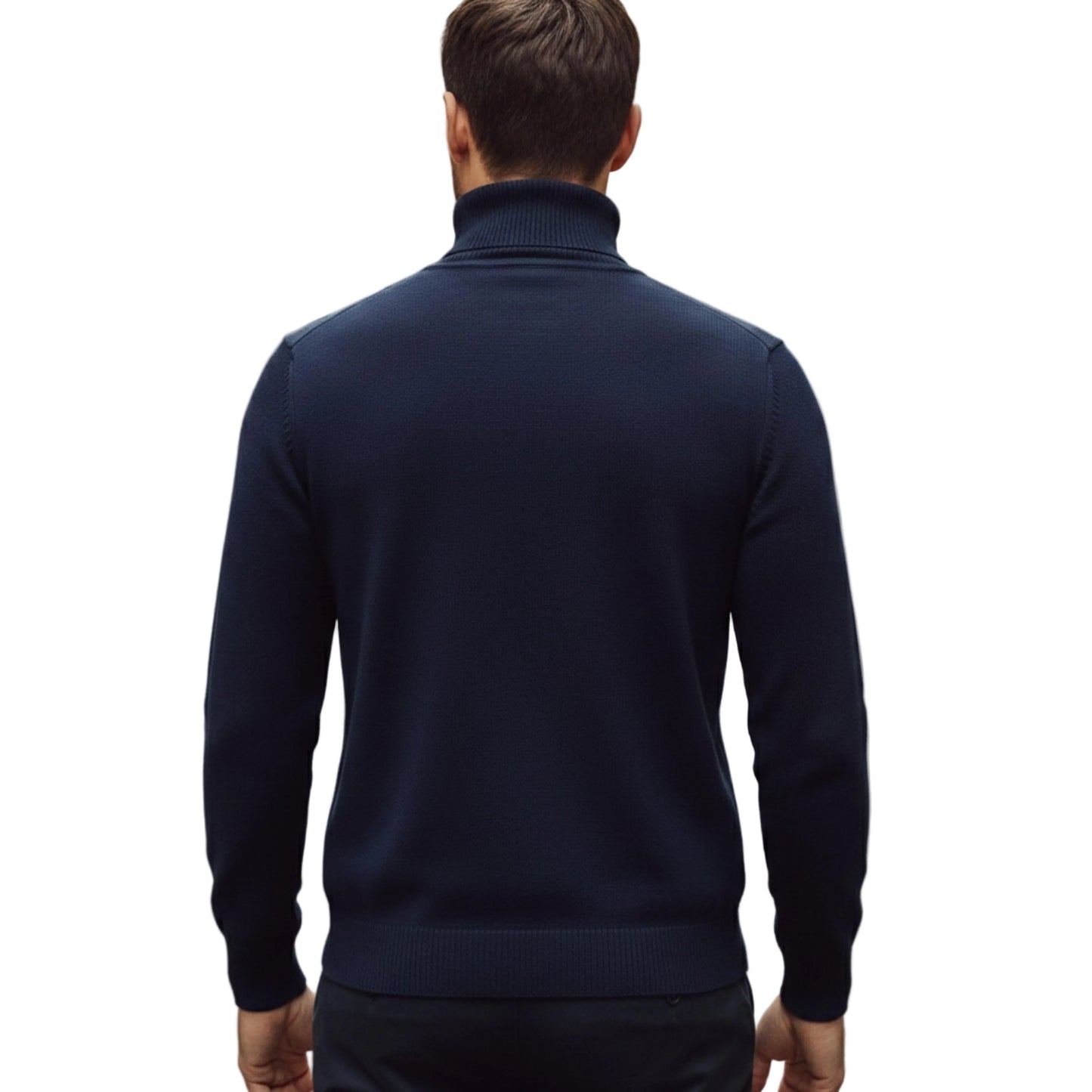 Men's Knit Turtleneck Sweater Long Sleeve-Rilvee