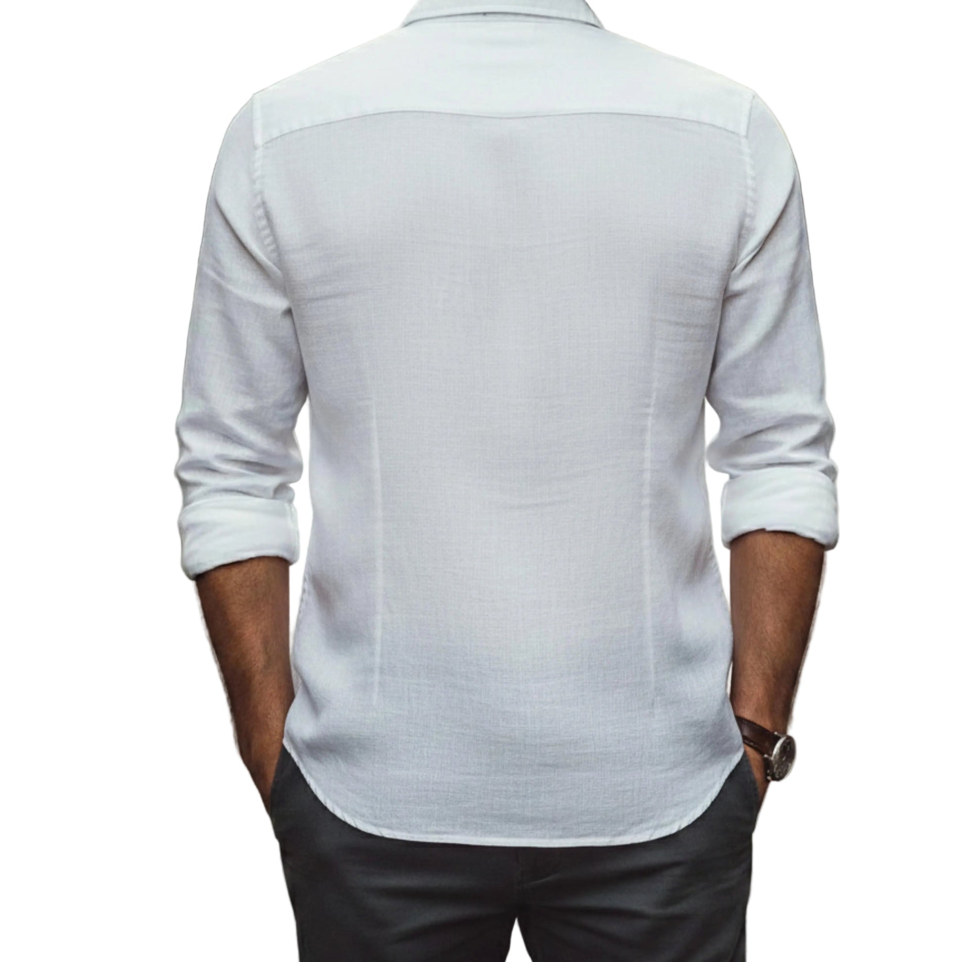 Men's Long Sleeve Classic Collar Shirt-Rilvee