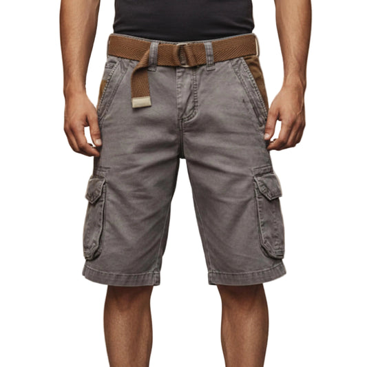 Men's Mid-Length Cargo Shorts with Multiple Pockets-Rilvee