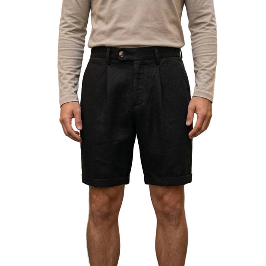 Men's Regular Fit Pleated Chino Shorts-Rilvee