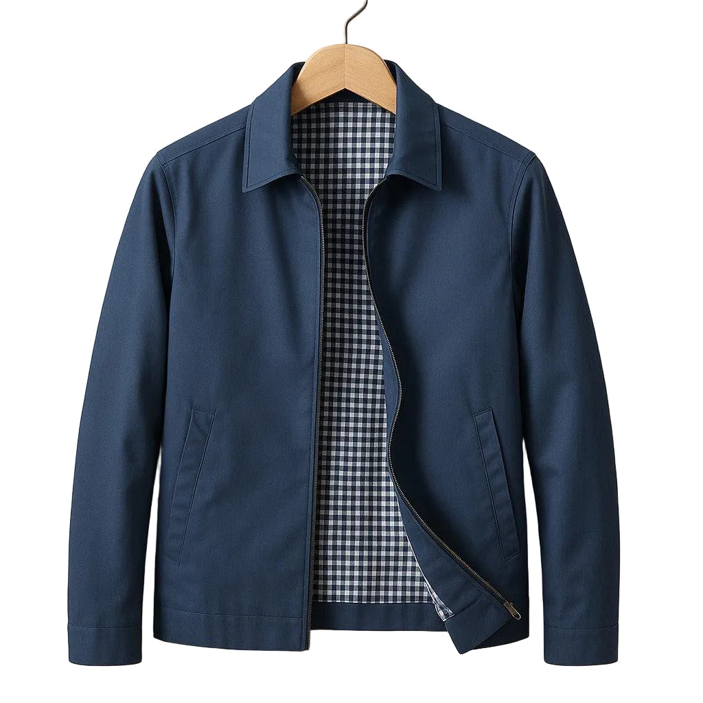 Men's Slim Fit Lined Zip Jacket-Rilvee