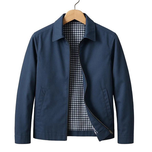 Men's Slim Fit Lined Zip Jacket-Rilvee