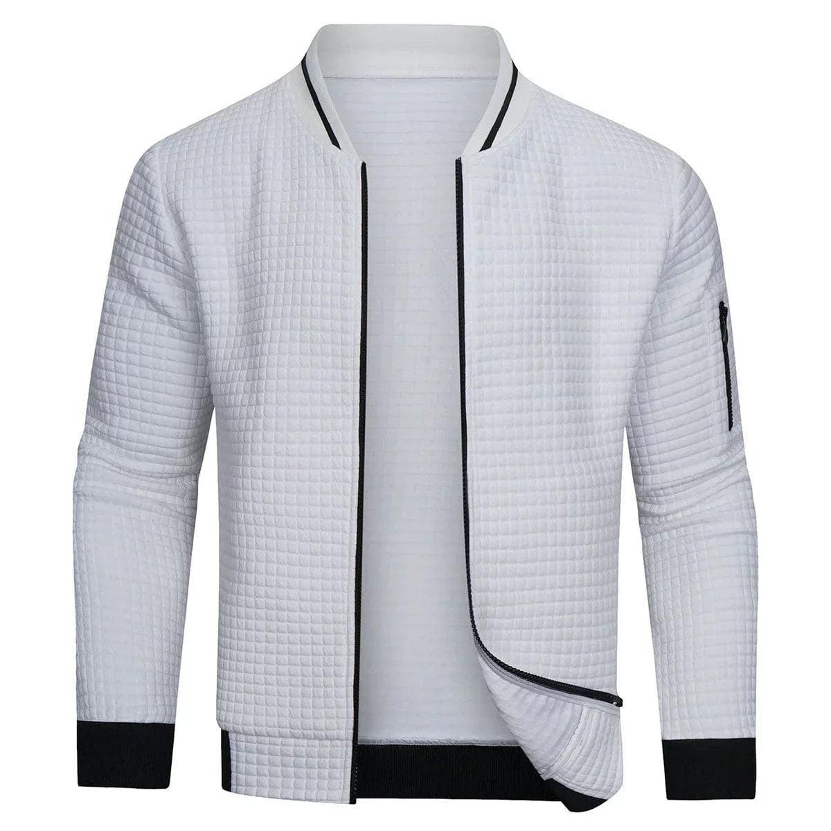 Men's Slim Fit Zip Front Bomber Jacket-Rilvee