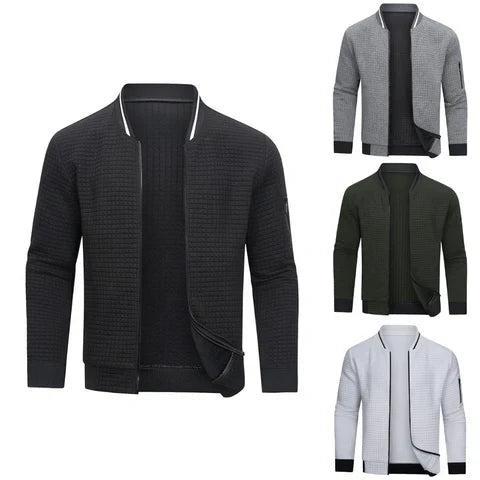 Men's Slim Fit Zip Front Bomber Jacket-Rilvee