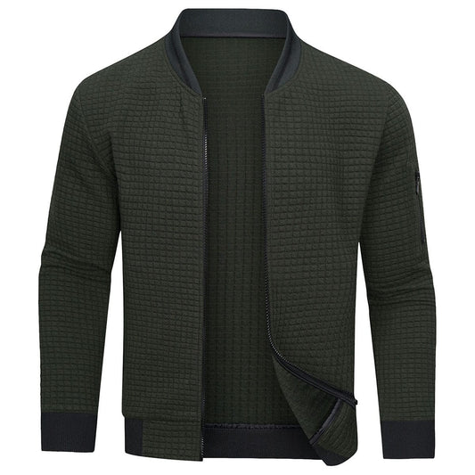 Men's Slim Fit Zip Front Bomber Jacket-Rilvee