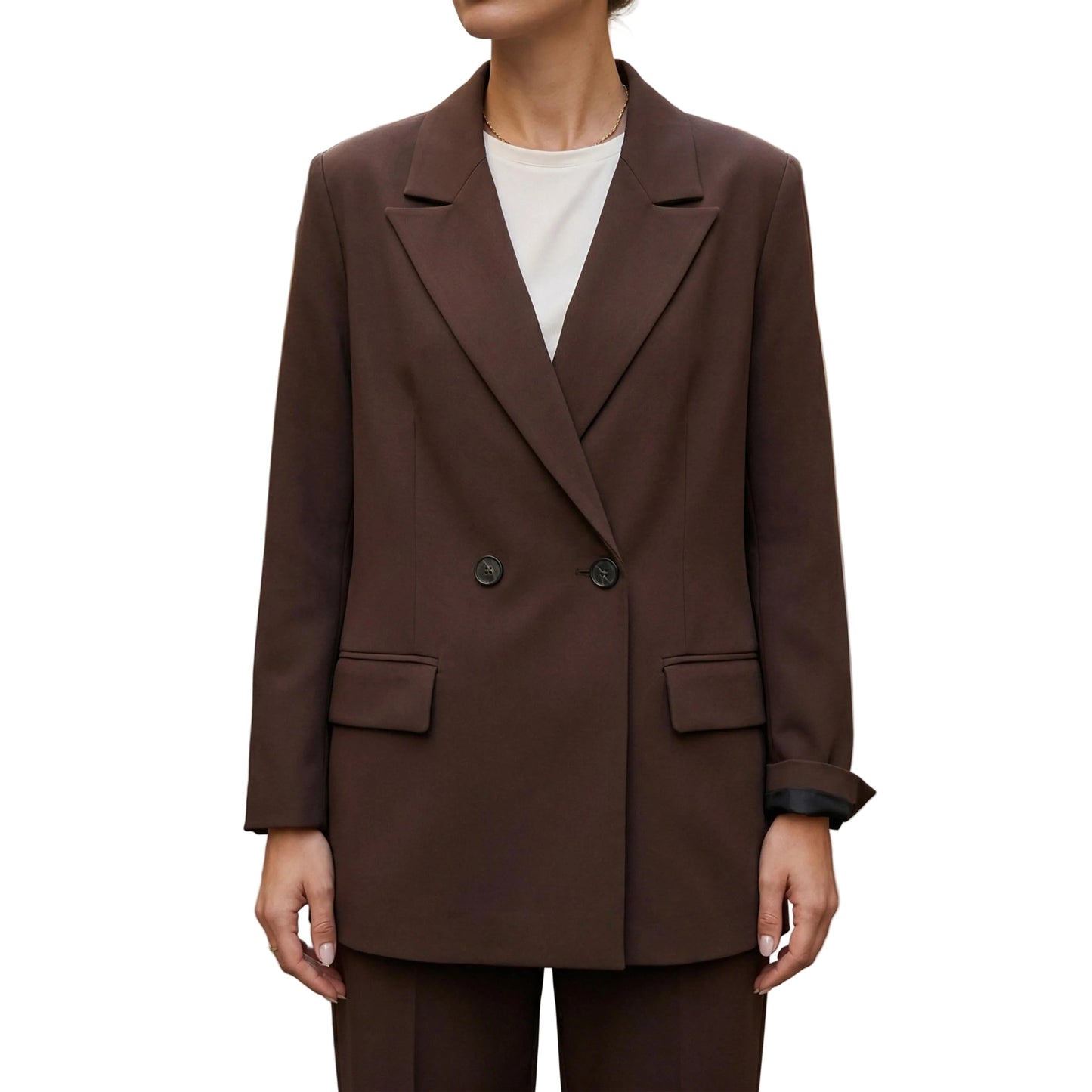 Women's Double-Breasted Oversized Blazer-Rilvee