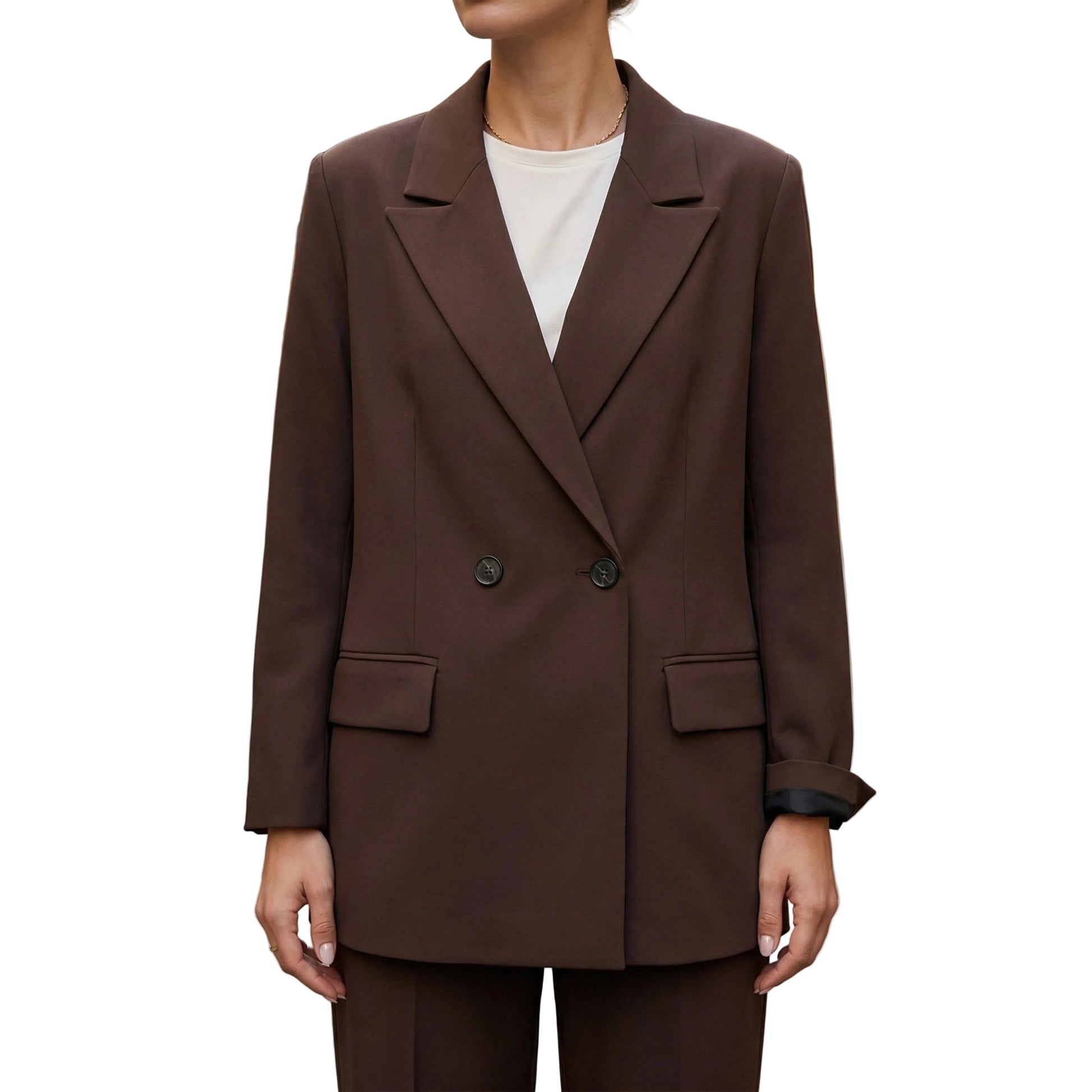 Women's Double-Breasted Oversized Blazer-Rilvee