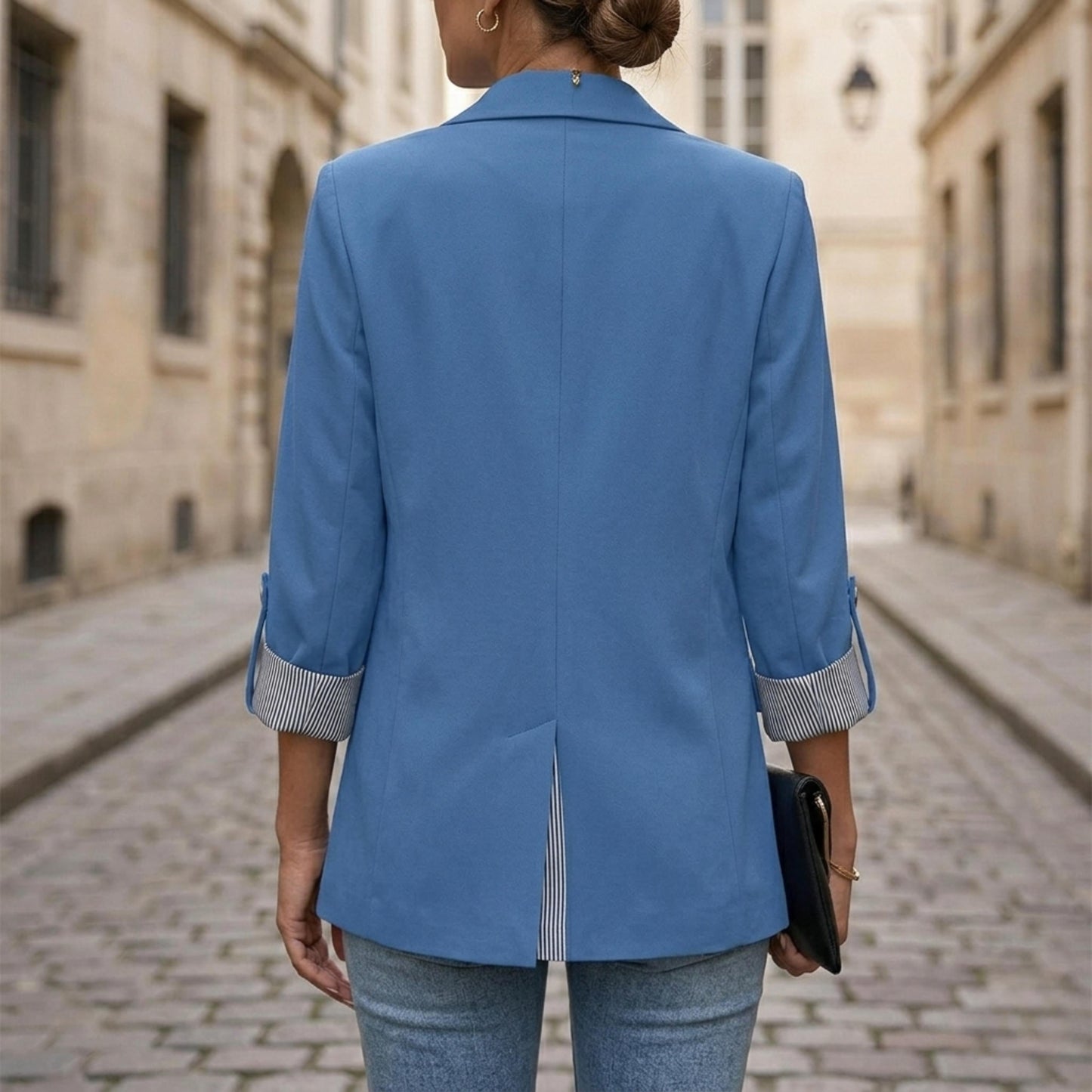 Women's Open Front Tailored Blazer-Rilvee