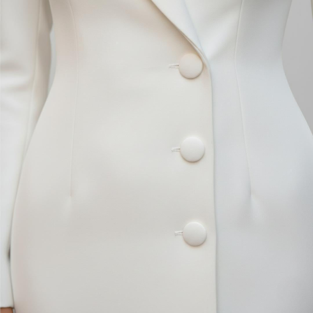 Women’s Tailored Midi Dress Notched Lapel-Rilvee